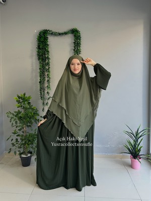 Yüsra Collection Menekşe Elbise ve Uzun Sufle 2'li Takım