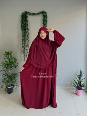 Yüsra Collection Menekşe Elbise ve Gölgeli Sufle 2'li Takım