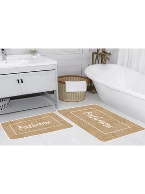 Vivense Dijital Baskı, Kaymaz Taban Ikili Banyo Paspası 100X60 + 60X50 cm  RVG5289
