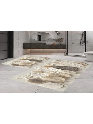 Vivense Dijital Baskı, Kaymaz Taban Ikili Banyo Paspası 100X60 + 60X50 cm  RVG5304