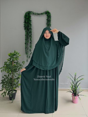 Yüsra Collection Menekşe Elbise ve Gölgeli Sufle 2'li Takım