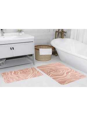 Vivense Dijital Baskı, Kaymaz Taban Ikili Banyo Paspası 100X60 + 60X50 cm  RVG5205