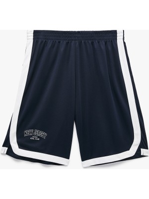 Koton Baskılı Renk Kontrastlı Beli Lastikli Cepli Diz Altı Oversize Culotte Spor Şort
