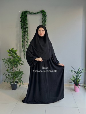 Yüsra Collection Menekşe Elbise ve Kısa Sufle 2'li Takım