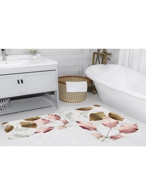 Vivense Dijital Baskı, Kaymaz Taban Ikili Banyo Paspası 100X60 + 60X50 cm  RVG5212