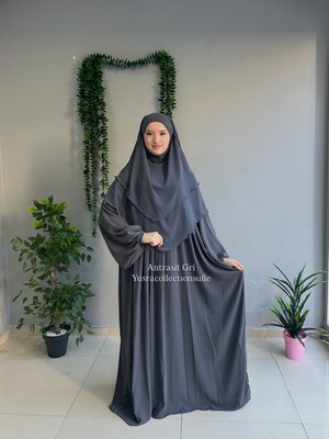 Yüsra Collection Menekşe Elbise ve Kısa Sufle 2'li Takım