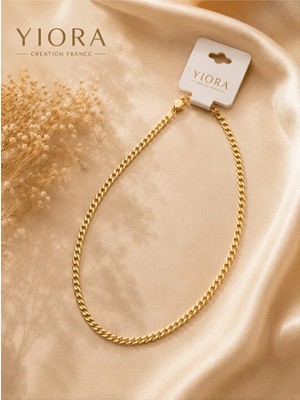 Yiora Jewelry Xuping Özel Seri 14K Kaplama Kuyumcu Işçiliğinde Altın/gold Renk Arpa Zincir Kolye