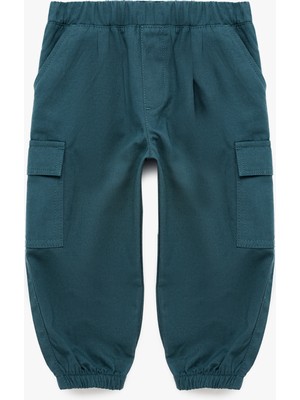 Koton Cep Detaylı Rahat Kesim Pamuklu Gabardin Jogger Kargo Pantolon