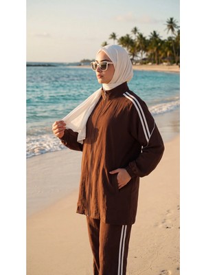 MİMİ LUXURY WEAR Kadın Şık Spor Eşofman Takımı Fermuarlı & Alt Üst Takım 3005