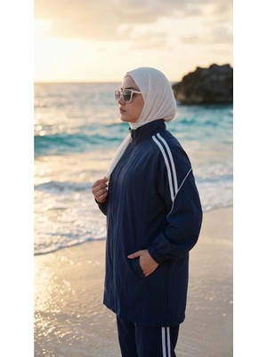 MİMİ LUXURY WEAR Kadın Şık Spor Eşofman Takımı Fermuarlı & Alt Üst Takım 3005