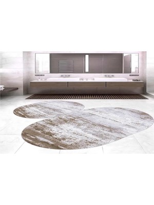 Vivense Dijital Baskı, Kaymaz Taban Ikili Banyo Paspası 100X60 + 60X50 cm  RVG5-HY944