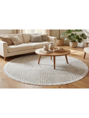 Vivense Şönil Dokuma Yuvarlak Halı 120X120 cm LNA8-SSK-YV-120