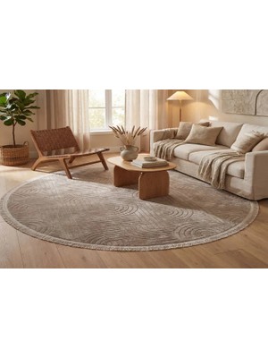 Vivense Şönil Dokuma Yuvarlak Halı 160X160 cm LNA8-SSV-YV-160