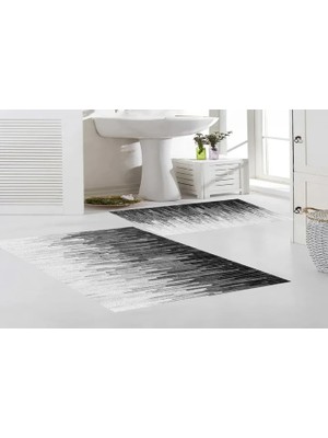 Vivense Dijital Baskı, Kaymaz Taban Ikili Banyo Paspası 100X60 + 60X50 cm  RVG5-SM03