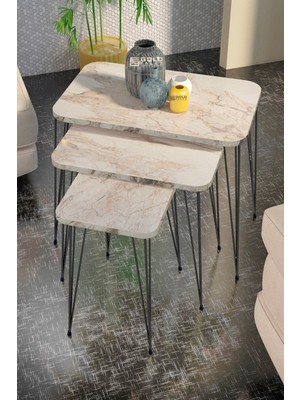 Kentex Metal Tel Zigon Efes Beyaz 3'lü