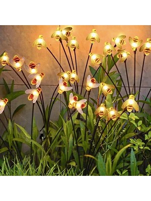 Epilons 8 Ledli Bal Arısı Solar Bahçe Aydınlatması 2’li Paket