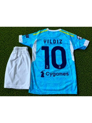 Mmt Spor Juventus 2025/26 Yeni Sezon Kenan Yıldız Deplasman Çocuk Forması 2li Settıı Mavi 10