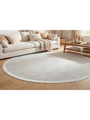 Vivense Şönil Dokuma Yuvarlak Halı 120X120 cm LNA8-SPB-YV-120