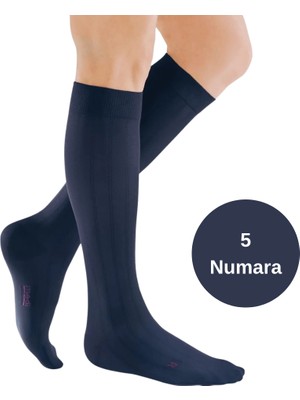 Alvera For Men Dizaltı Varis Çorabı - Ccl2 - Burnu Kapalı - Lacivert - 5 Numara
