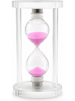 Marsilyan Orta Cam Kum Saati Cam Standlı= Çap: 6.8cm-Yükseklik: 12CM (K95)