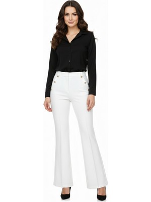 Woow Kadın İspanyol Paça Pantolon BGL-ST03692