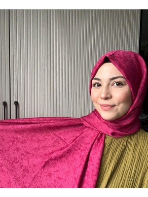 Harem Scarf Gold Silvia Şal Fuşya
