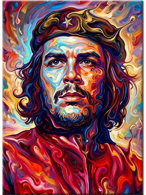 Bedeko Renkli Pop Art Che Guevara Mdf Ahşap Tablo
