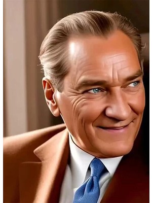Bedeko Gülen Mustafa Kemal Atatürk Portresi Mdf Ahşap Tablo