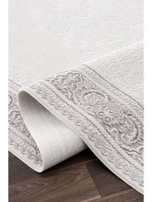 Vivense Koza Sedef Krem Gri Salon Halısı A3587B, 100X200