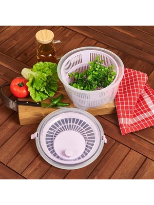 Brf Store Degernet Pratik Salata Kurutucu, Sebze Yeşillik Marul Yıkama ve Kurutma Kabı Leğen Şeklinde Çevirmel
