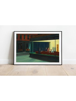 Brf Store Degernet Pegziz PGZZNM623 Edward Hopper Sanatsal Duvar Dekorasyon Poster 60X90CM.