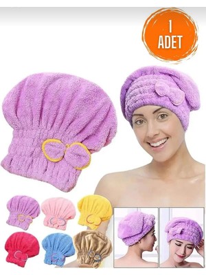 Azesur Saç Kurutma Bonesi,kafa Havlusu ,duş Bonesi Mikrofiber Kumaş