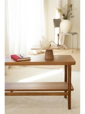 AvantajAl Akayev Traverten 30X20 cm Konik Ahşap Ayaklı Sunumluk