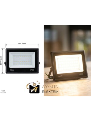 Aygün Elektrik 50W IP66 LED Projektör (4500LM) – Günışığı