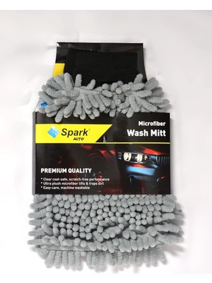 Brf Store Oreviosell Spark 7050 Mikrofiber Şönil Oto Temizlik ve Kurulama Eldiveni 16X24 Cm. Gri