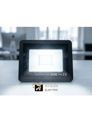 Aygün Elektrik 20W IP65 LED Projektör (1300LM) – Beyaz