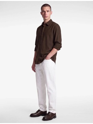 Koton Regular Fit Kahverengi Erkek Gömlek 7WAM60025HW