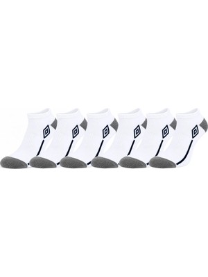 Fantastik Store Erkek 6’lı Spor Patik Çorap 39-44 Pamuklu Havlu Destekli Bilek Boy Beyaz Gri