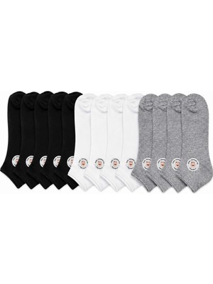 Fantastik Store Unisex Kısa Konç 12’li Patik Çorap, %85 Pamuklu Geri Dönüştürülmüş Iplik, Parfümlü Ince Dikişli, Günlük Spor Çorabı