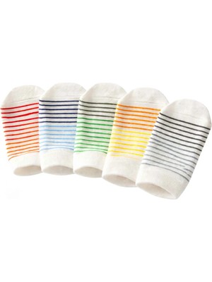 Fantastik Store Bebek ve Çocuk Renkli Çizgili Patik Çorap 5’li Set | Esnek, Yumuşak ve Rahat Günlük Çorap 0-12 Ay – 5-6 Yaş