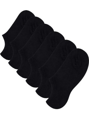 Fantastik Store Erkek Bambu 6’lı Dikişsiz Babet Çorap Siyah Beyaz Gri Görünmez Sneaker Çorap Nefes Alan Yumuşak