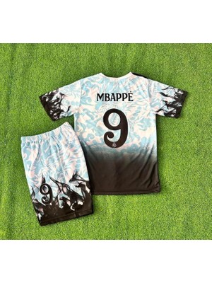 Candy Cup Real Madrid Ejderha Desenli Kylian Mbappe Özel Konsept Çocuk Forması (Beyaz Dragon) H