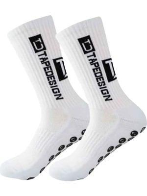 Fantastik Store Kaydırmaz Futbol Basketbol Tenis Erkek Spor Çorap, Beyaz, Kaymaz Çorap Tabanlı, Dikişsiz ve Parfümlü, Yüksek Kalite