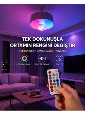 Marsilyan Kumanda Destekli Çok Renkli Akıllı LED Ampul Yeni Nesil