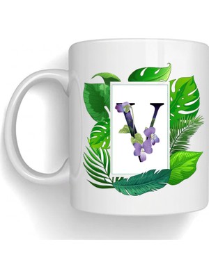 Bsb V Harfi Temalı Porselen Kupa Bardak Mug 222