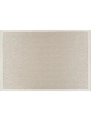Vivense Kolay Temizlenen Yıkanabilir Bordürlü Sisal Halı, 100X150, Krem