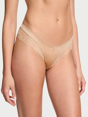 Victoria's Secret Gül Dantelli Derin Bacak Kesim Cheeky Külot