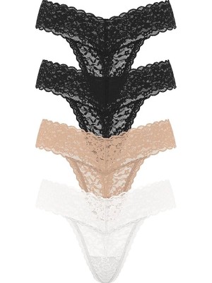 Victoria's Secret 4'lü Dantelli Tanga