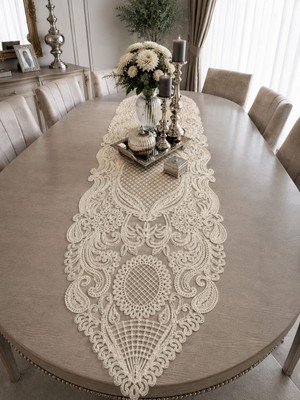 Lena Maison Saray Lüks Nakış Işlemeli Battal Boy Runner 135 CMX45 cm