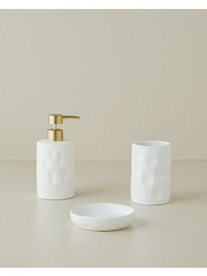 English Home Siana Stoneware 3'lü Banyo Seti Beyaz